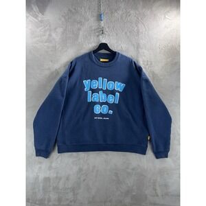 Yellow‎ Label Co. Crewneck Sweatshirt Mens Size Large Blue Art Basel Miami